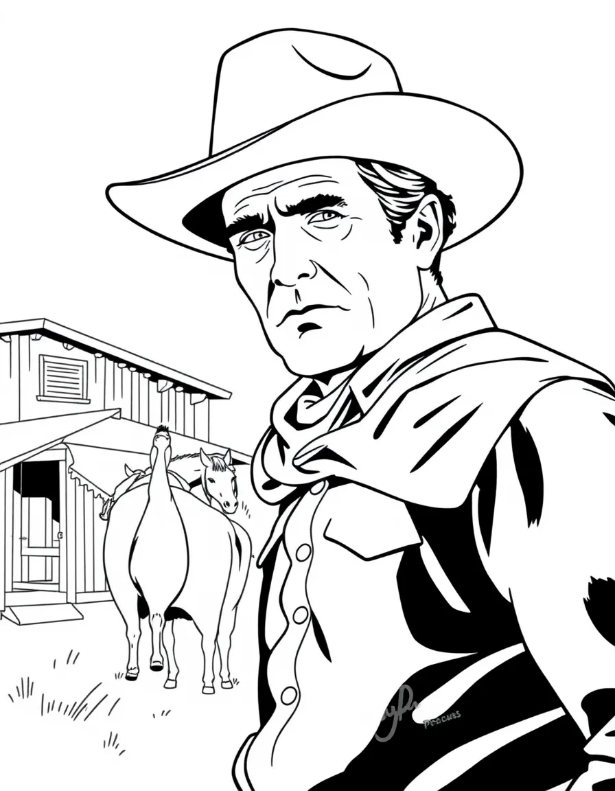 Marshal Matt Dillon from Gunsmoke at high noon
