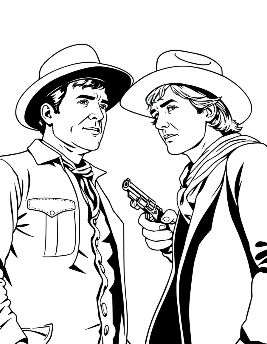 Butch Cassidy and the Sundance Kid in their famous freeze frame