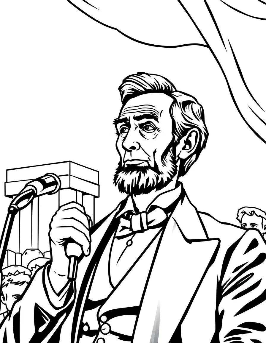 Abraham Lincoln (Daniel Day-Lewis) delivering the Gettysburg Address