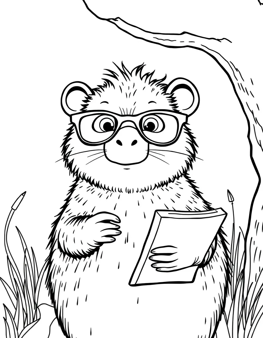 Eileen the mole with her glasses and notepad
