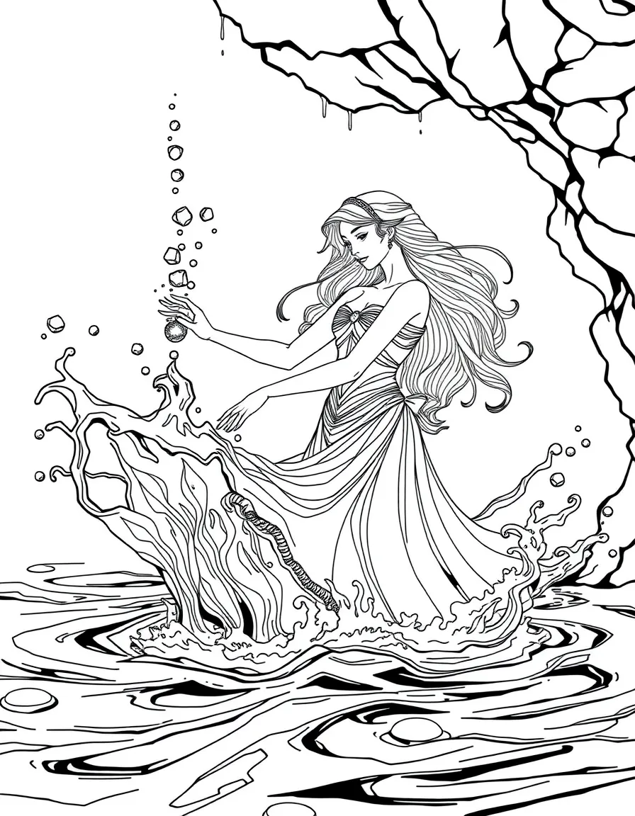 Lapis Lazuli controlling water with her hydrokinesis