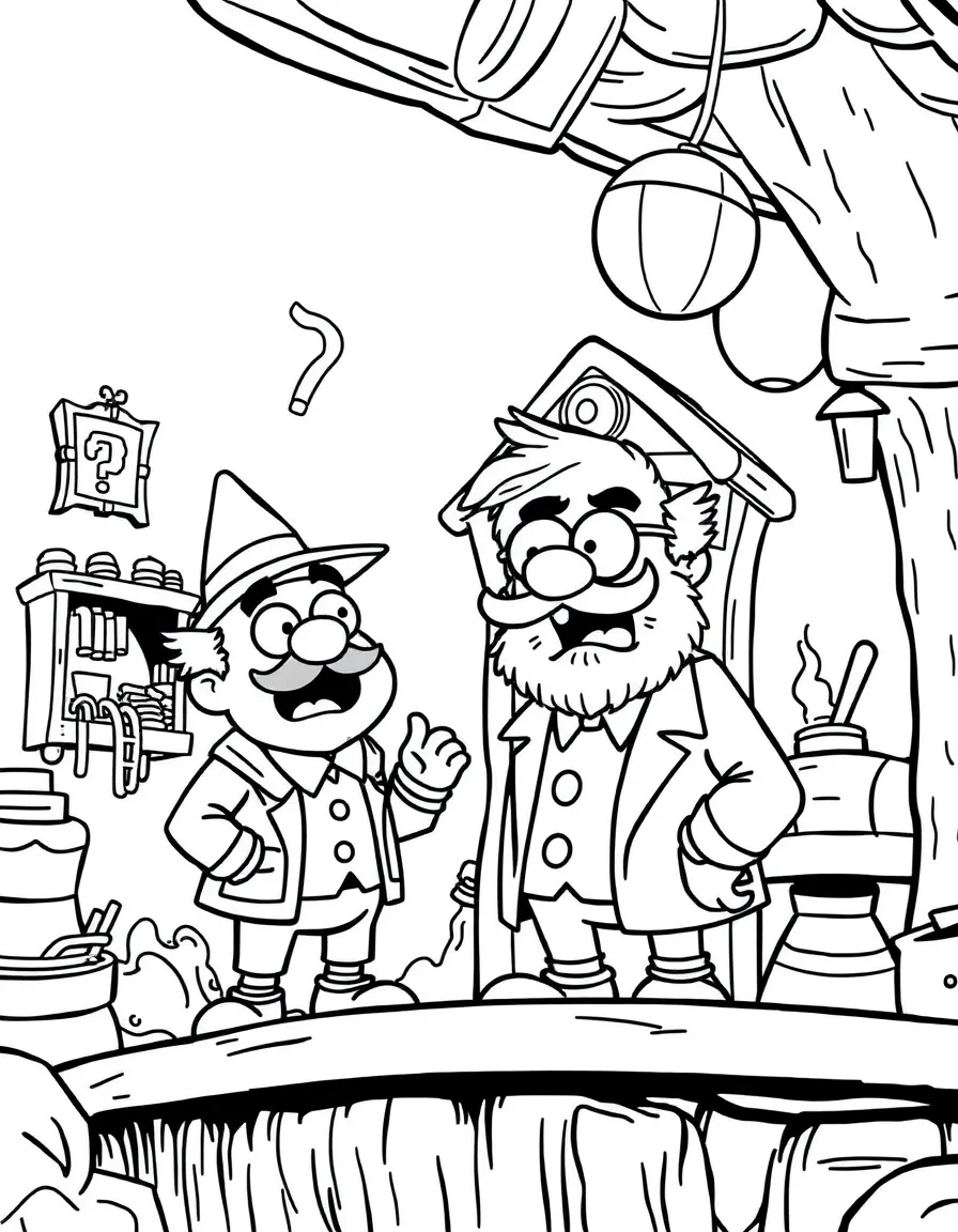 Grunkle Stan giving a tour of the Mystery Shack