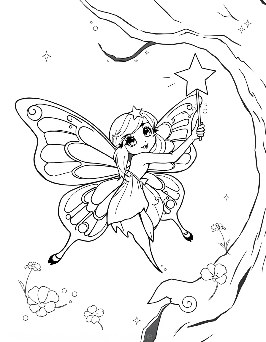 Star Butterfly casting a spell with her wand