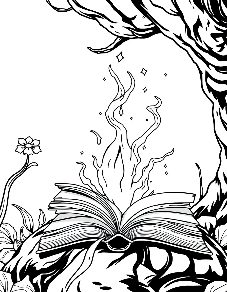 Glossaryck floating above the spell book