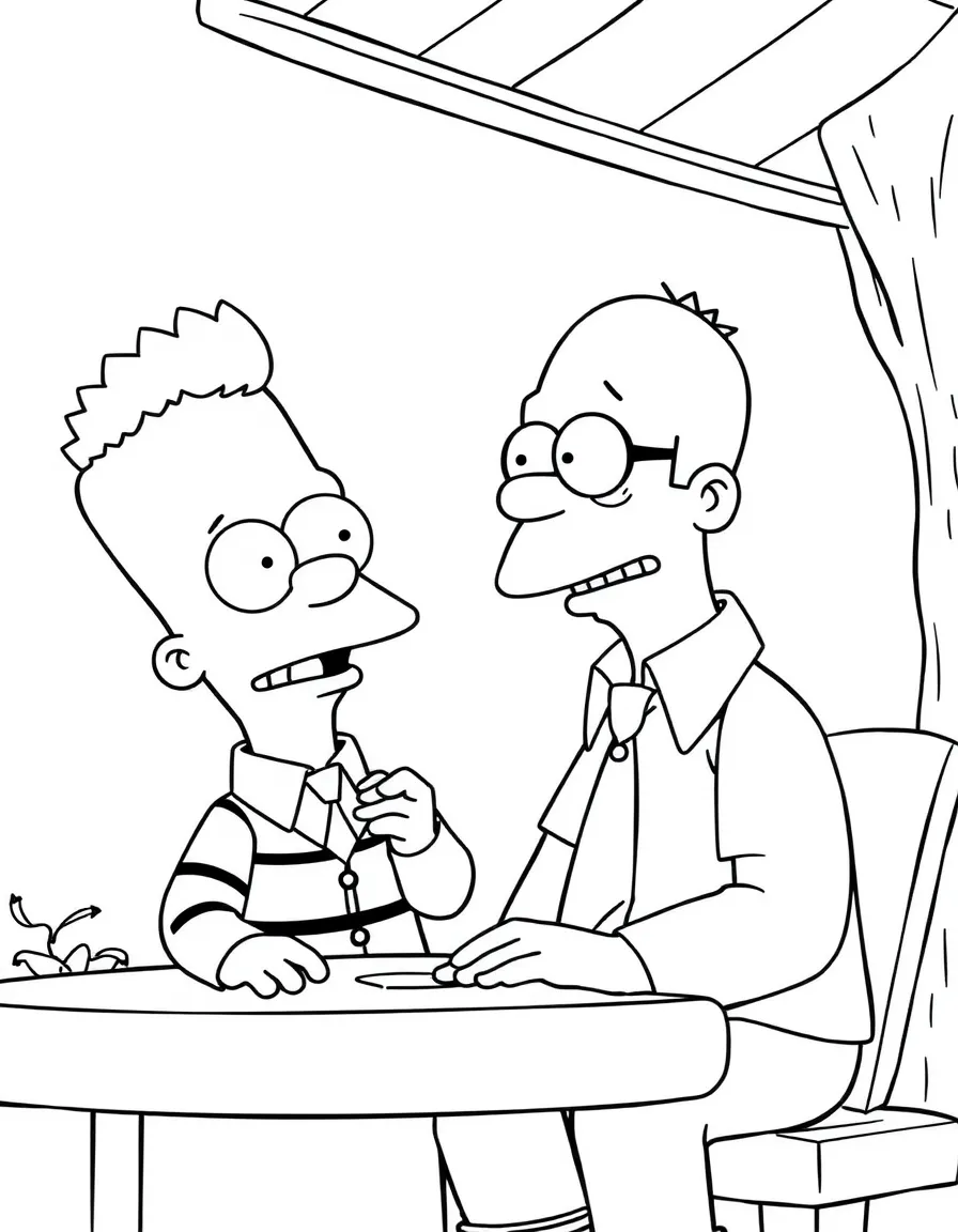Smithers attending to Mr. Burns with devotion