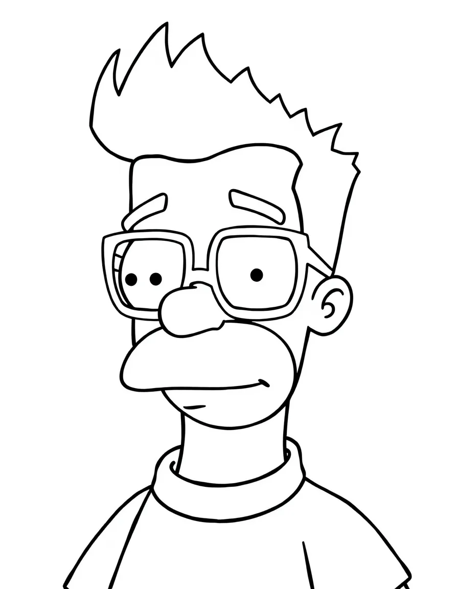 Milhouse with his thick glasses and allergies