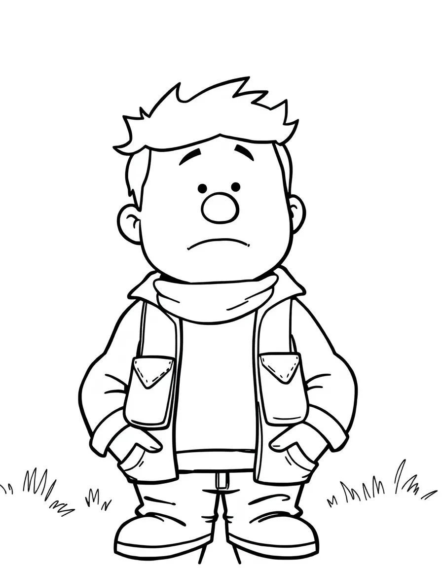 Stan Marsh with his hands in his pockets looking concerned