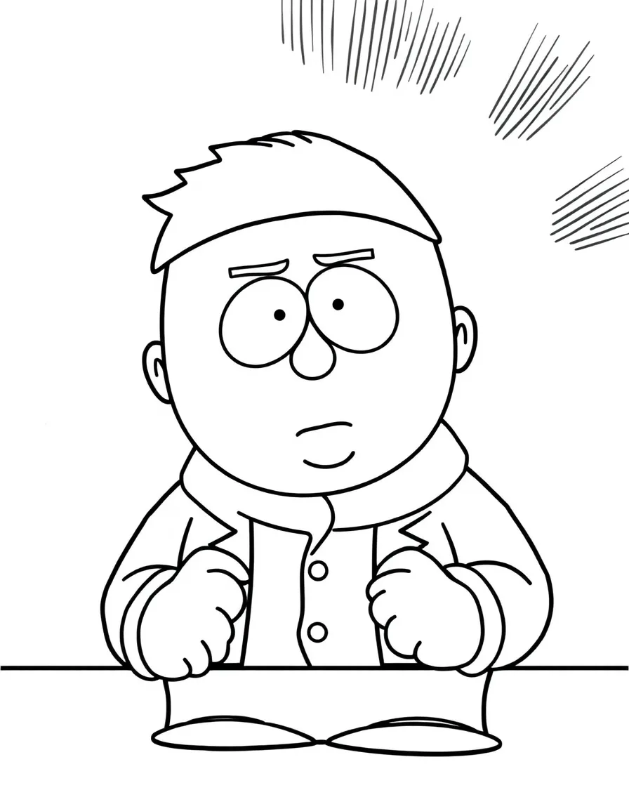 Eric Cartman scheming with his manipulative smile