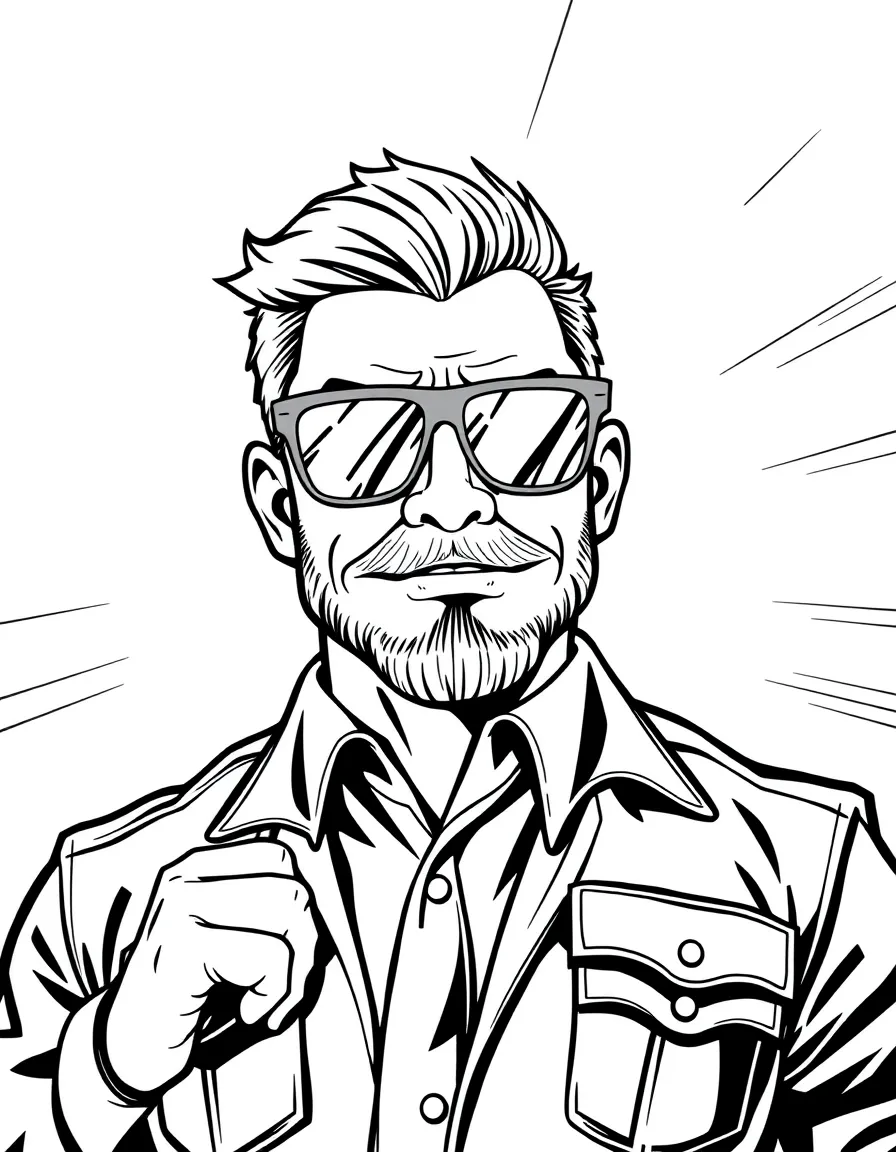 PC Principal with his sunglasses and aggressive stance