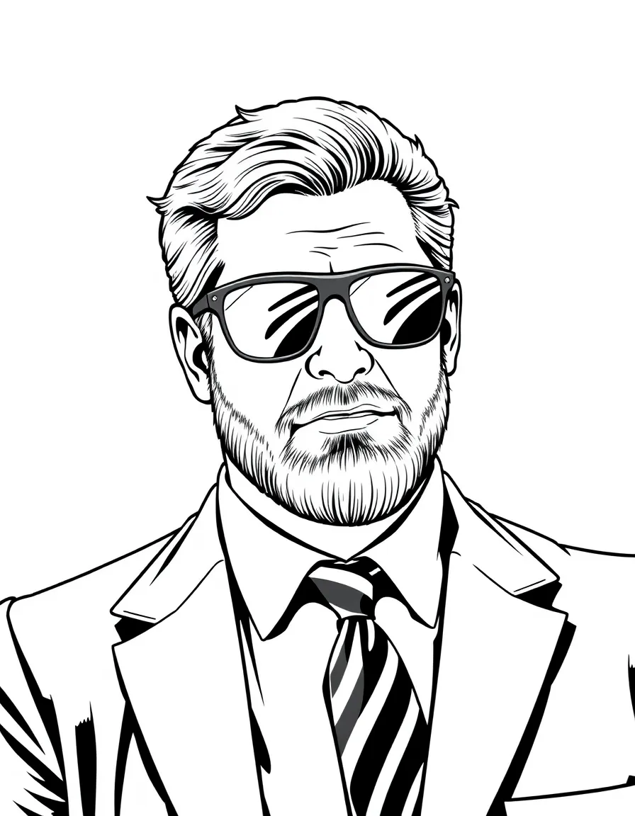 Andy Dwyer as Bert Macklin, FBI with sunglasses