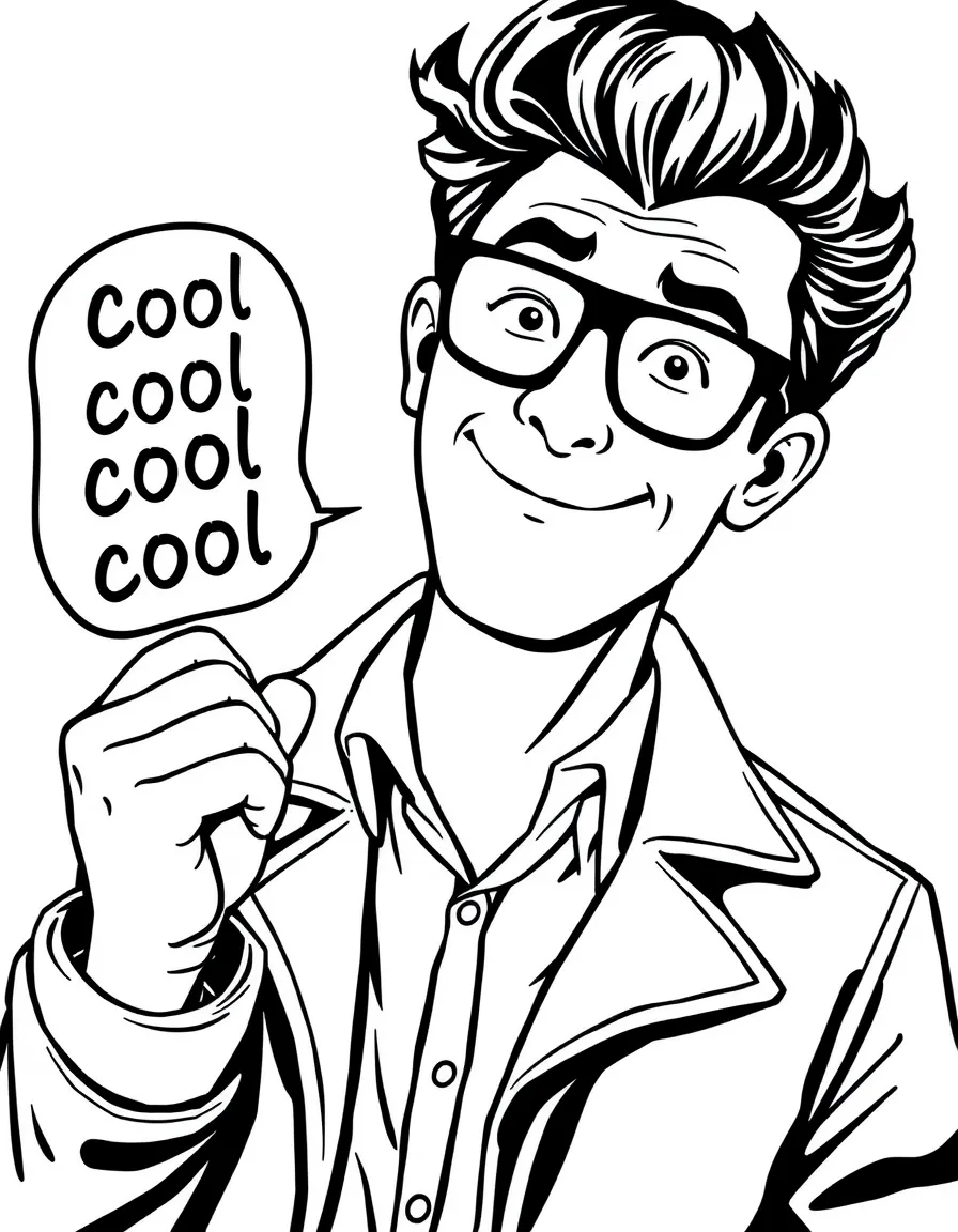 Jake Peralta in his detective pose saying "Cool cool cool"