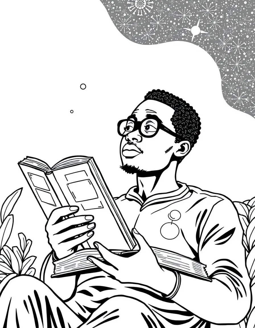 Chidi Anagonye having an existential crisis with ethics books