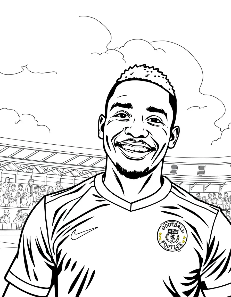 Sam Obisanya with his bright smile and football