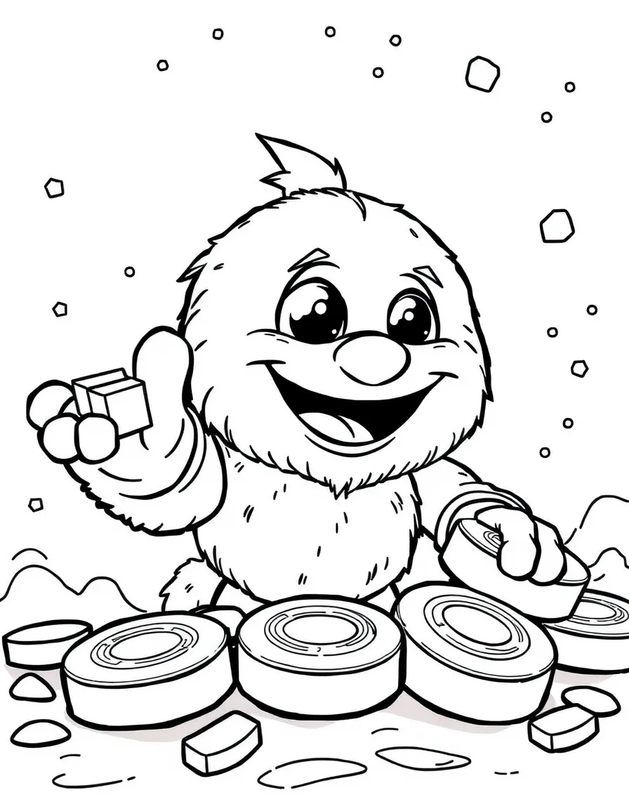 Greef Karga offering bounty pucks with a smile