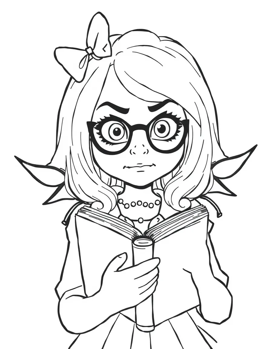 Eloise Bridgerton with book and rebellious expression