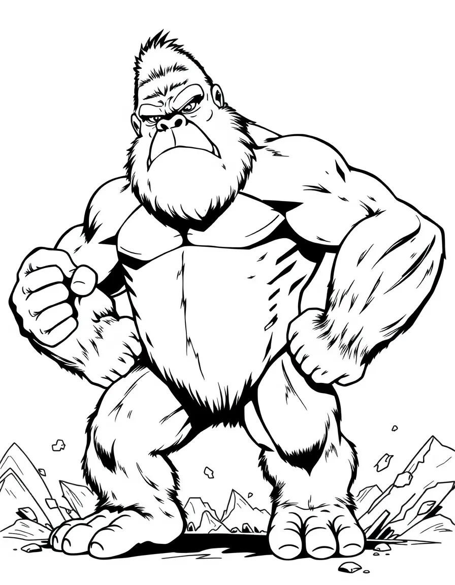 Luther with his super strength and gorilla-like body