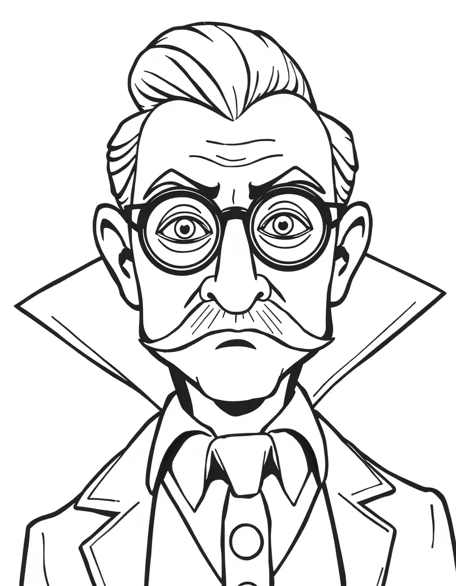 Reginald Hargreeves with his monocle and stern expression