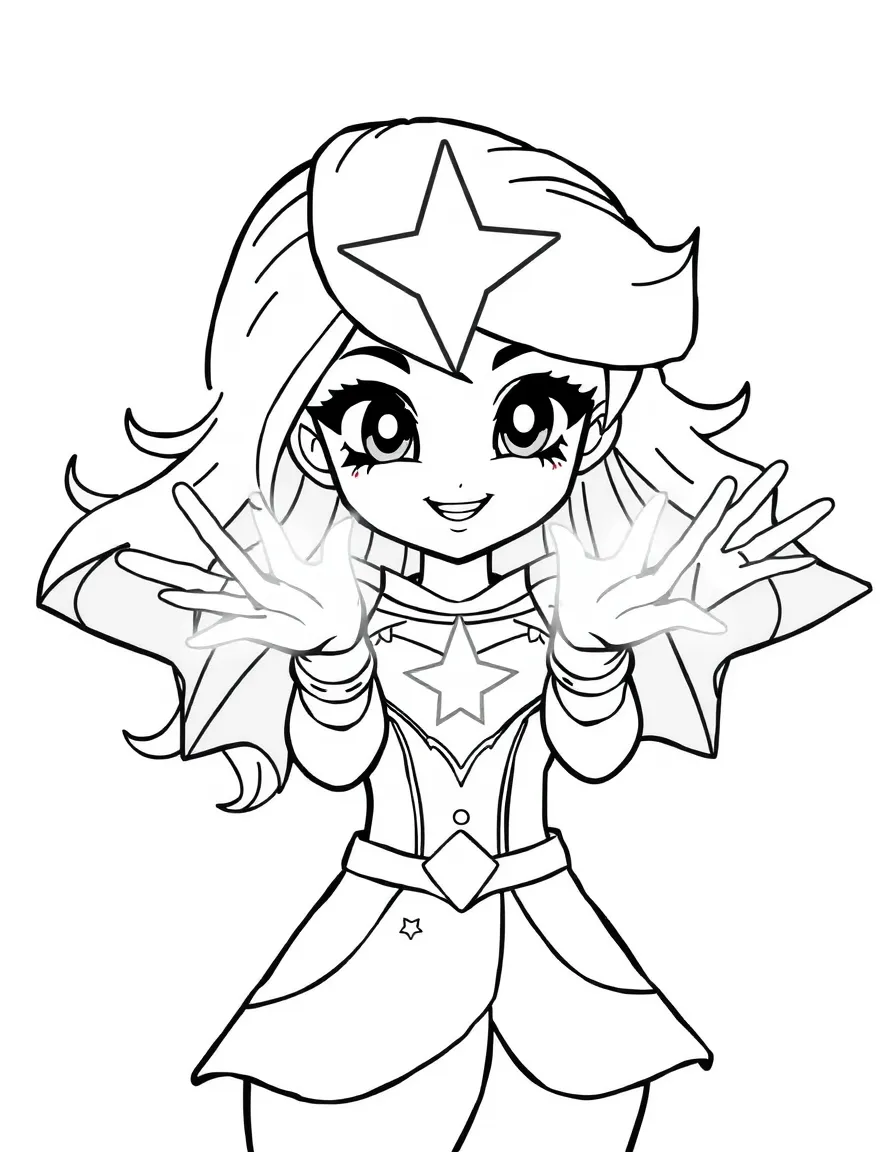 Starlight with her light powers glowing from her hands