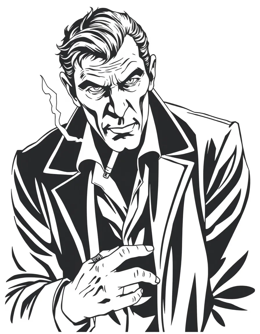 The Cigarette Smoking Man lurking in shadows