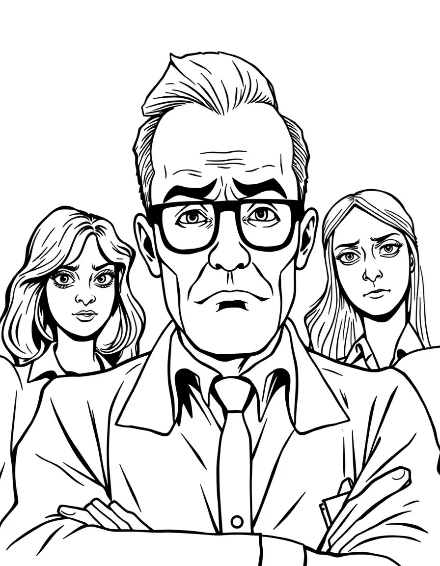 Assistant Director Skinner looking stressed by his agents