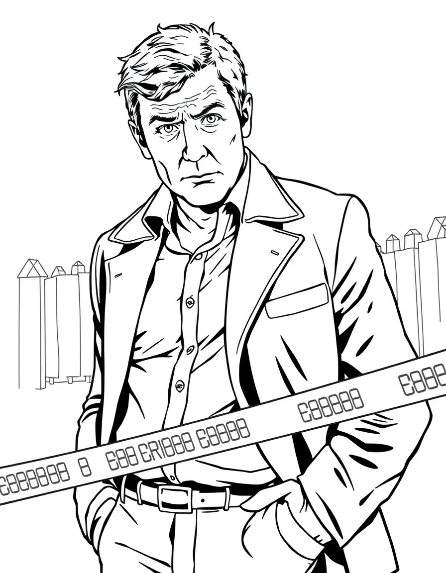 Greg Lestrade looking exasperated at a crime scene