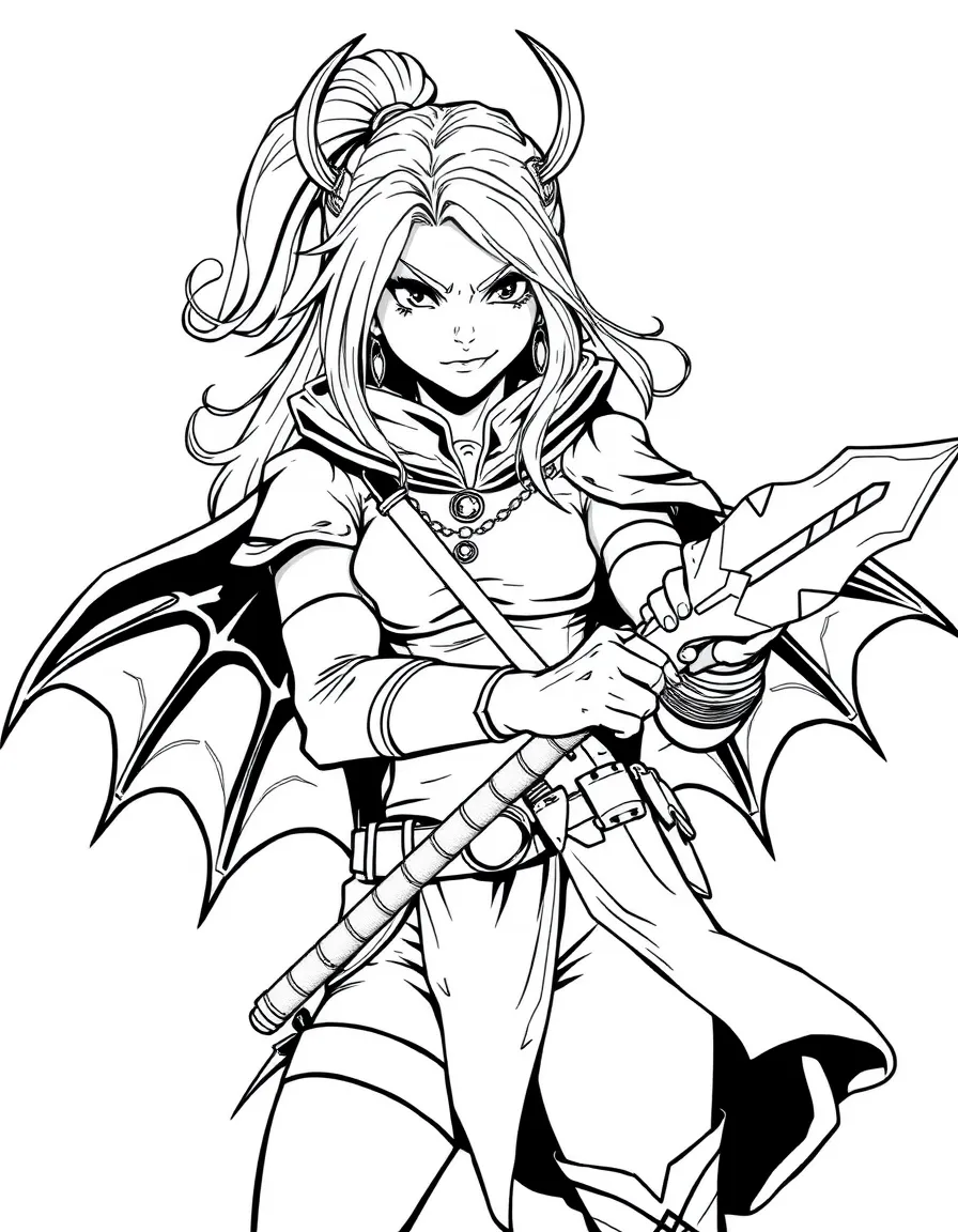 Faith with her dangerous attitude and slayer weapon