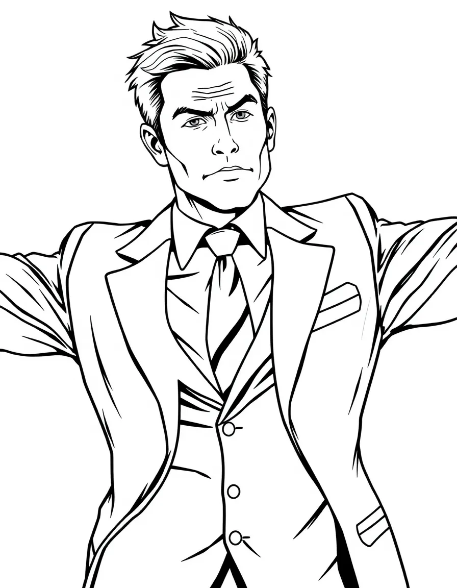 Jamie Dutton in his lawyer suit with ambitious expression
