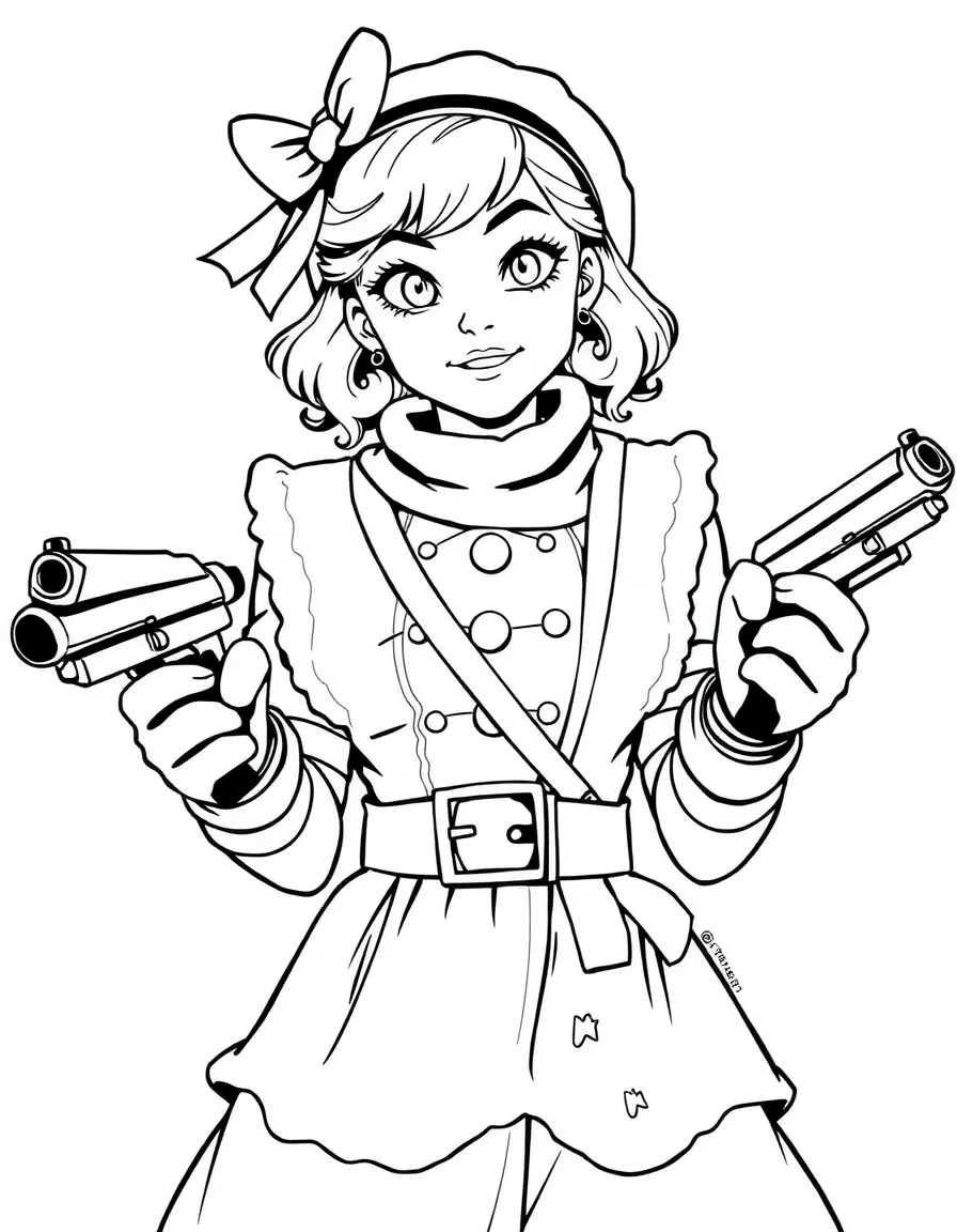 Carol with her cookie-baking facade and hidden weapons