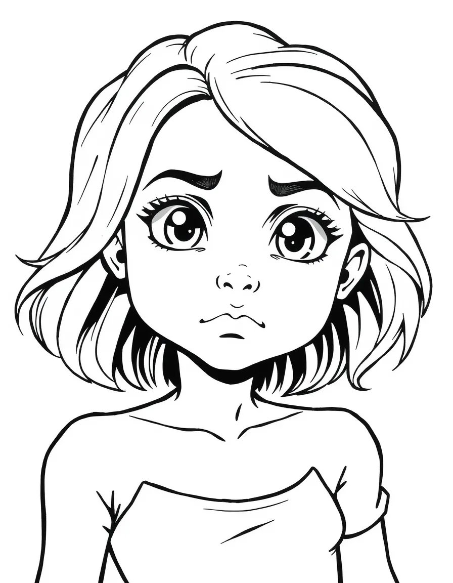 Aimee discovering her own body with determined expression