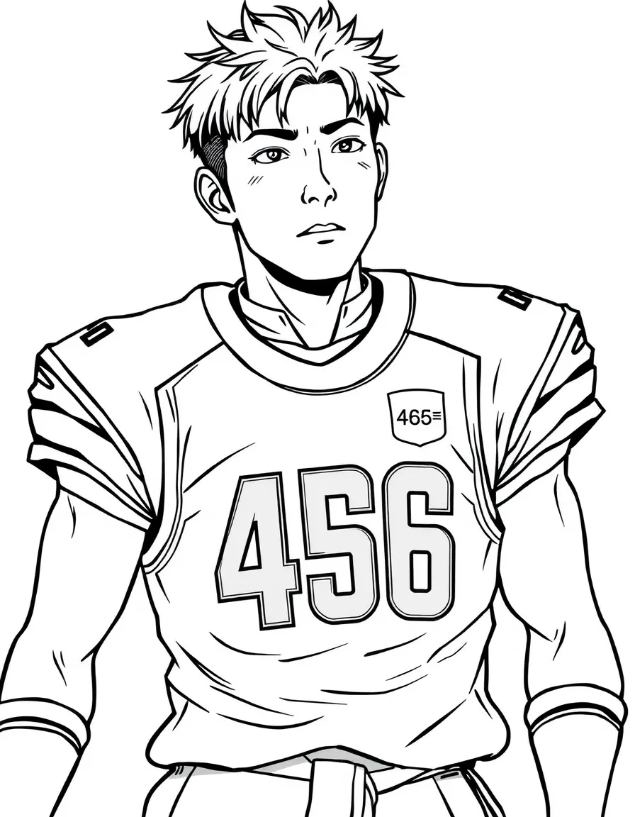 Seong Gi-hun with player 456 vest and determined expression