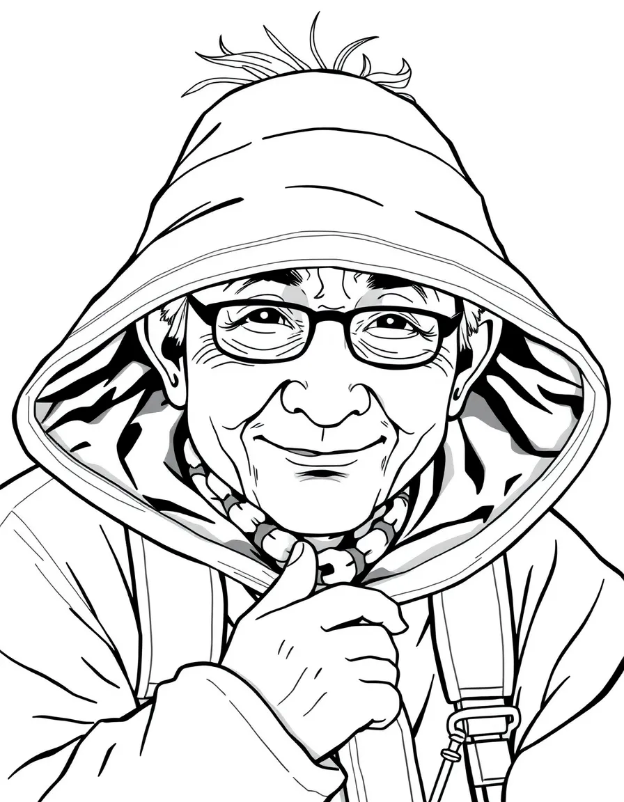 Oh Il-nam (Player 001) with his elderly smile hiding secrets