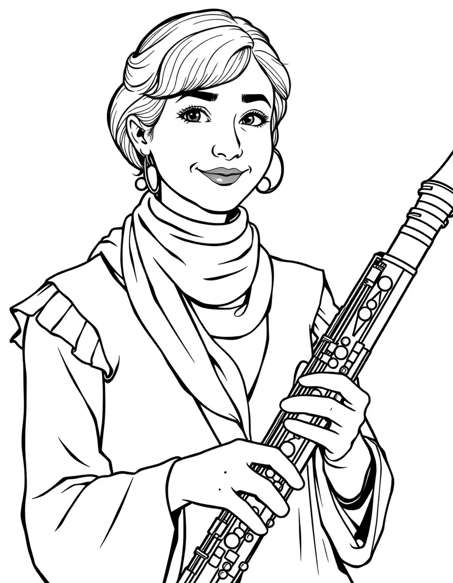 Jan with her bassoon and seemingly innocent smile