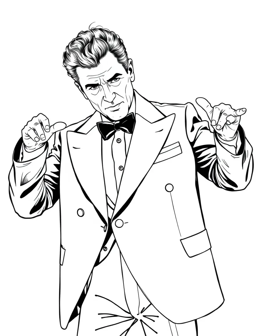 Pierre Cadault with his dramatic fashion designer gestures