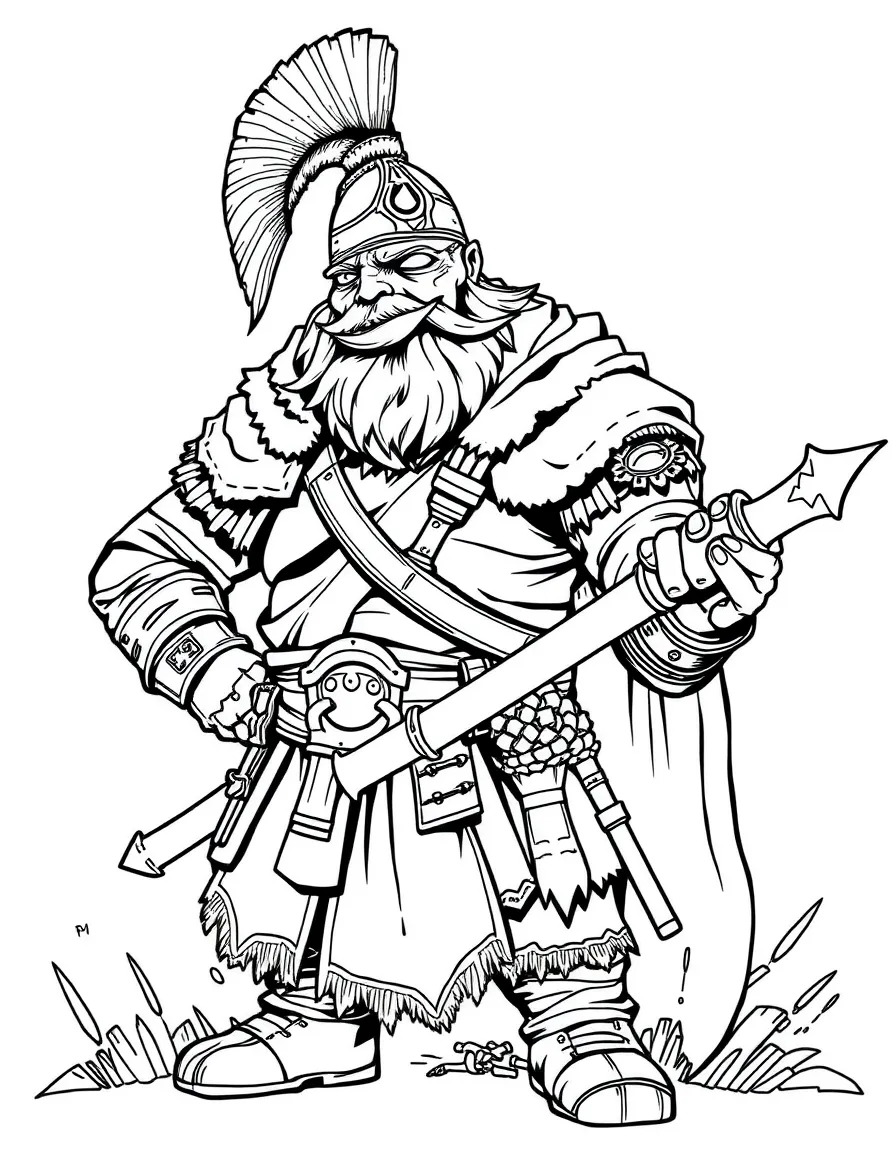 Nandor the Relentless with his antiquated warrior outfit