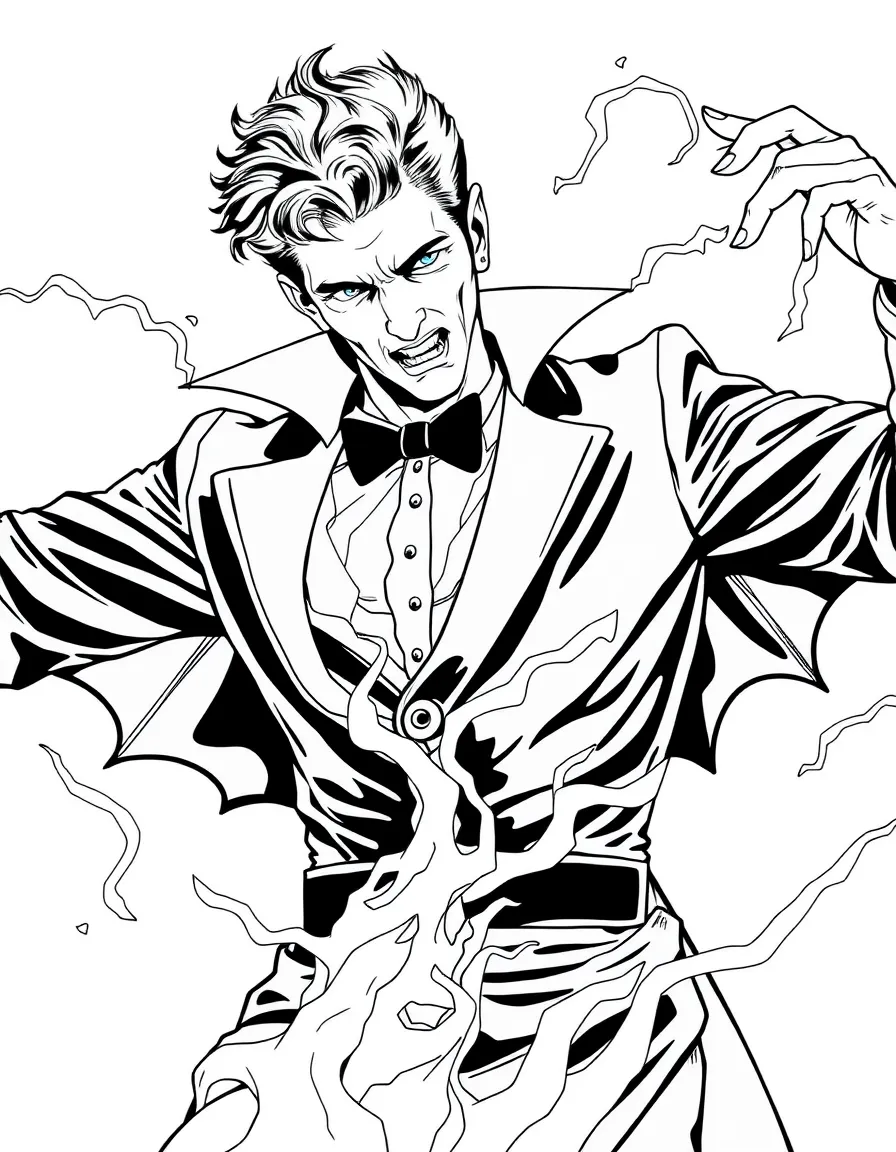 Colin Robinson as an energy vampire draining someone