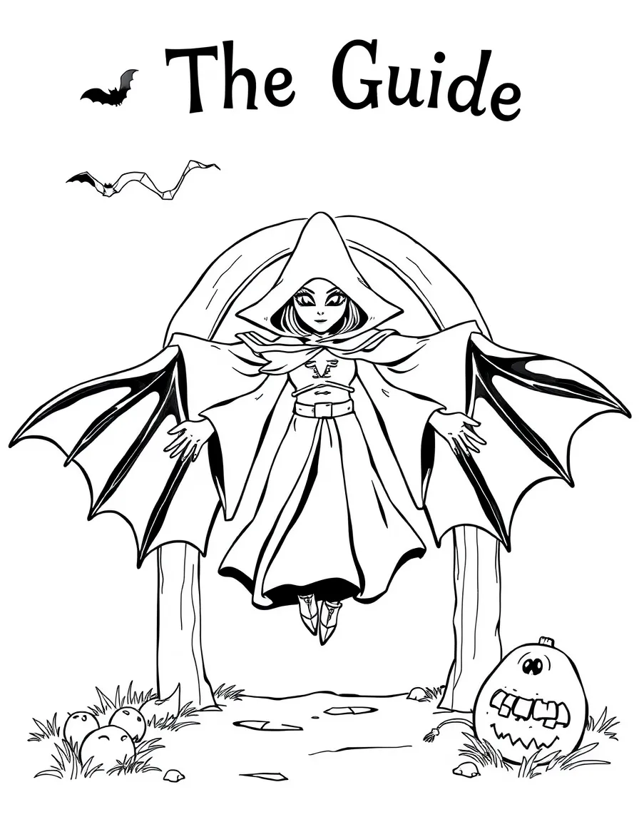 The Guide with her floating form and spooky entrance