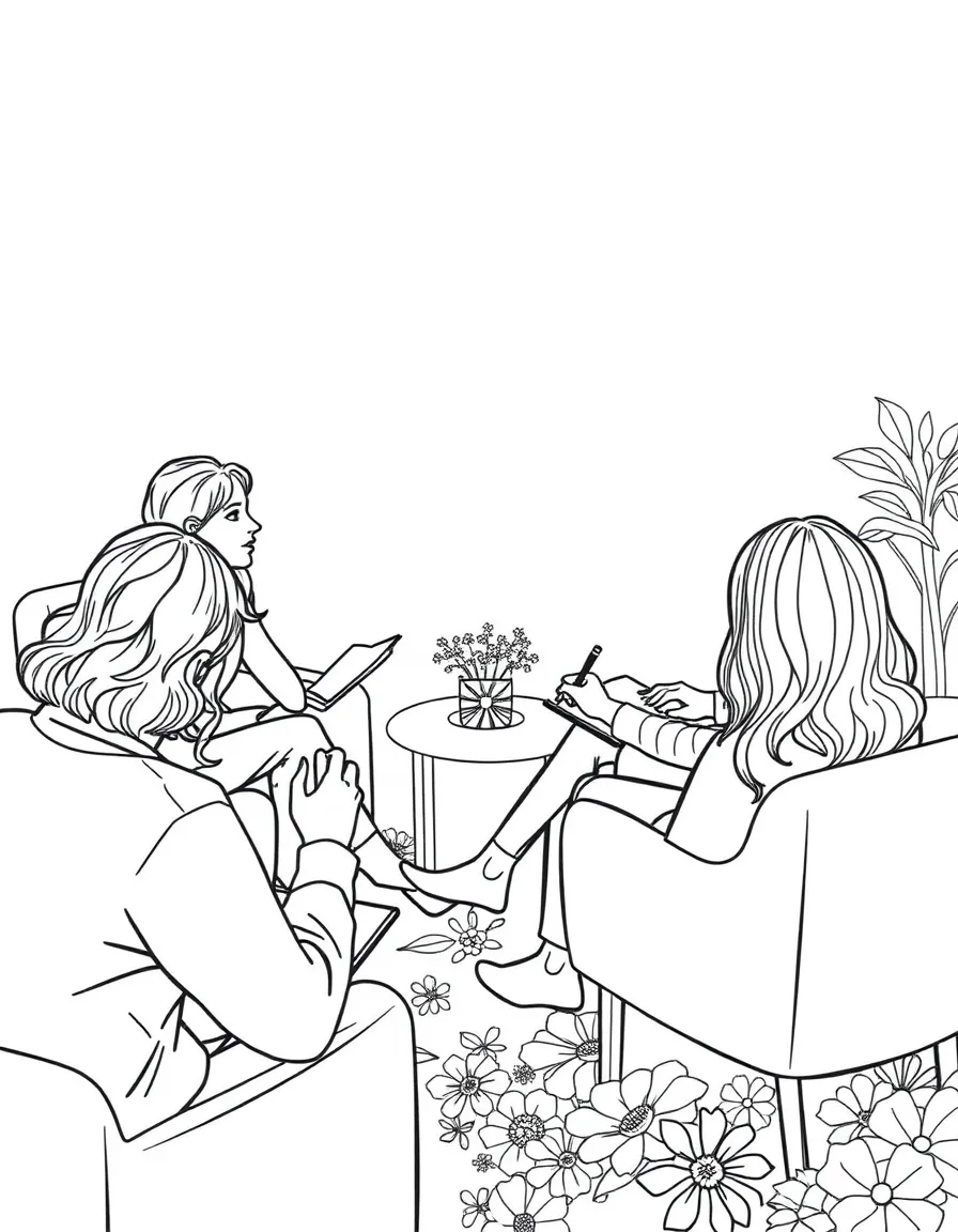 Dr. Linda Martin taking notes during therapy
