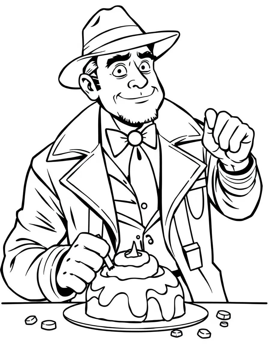 Dan Douche—Detective Espinoza with pudding