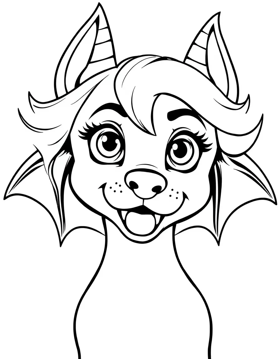 Trixie drawing pictures of Maze's demon face