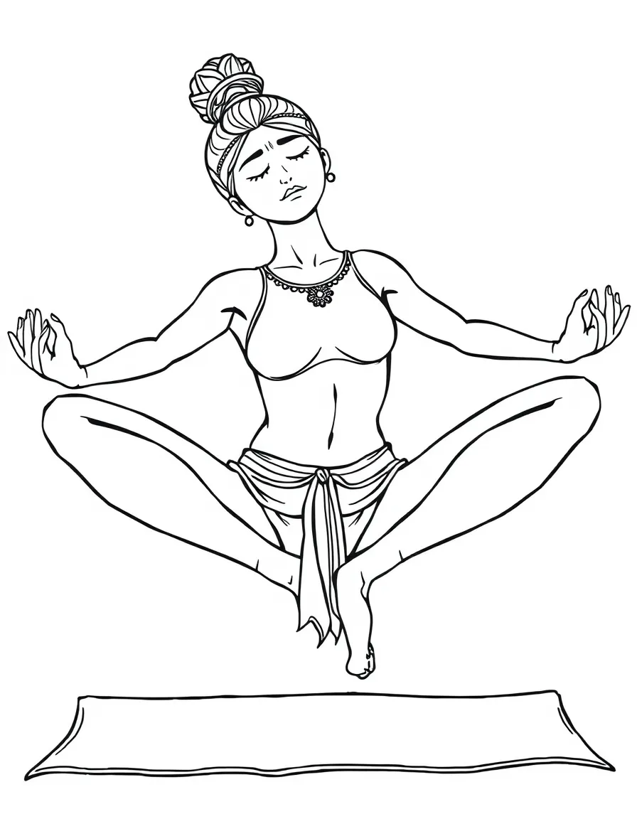 Valencia in yoga pose with perfectionist frustration
