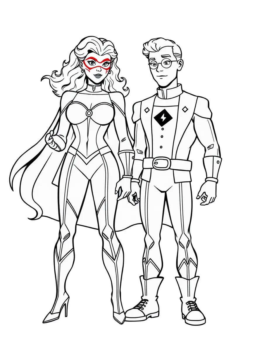 Wanda and Vision through different TV eras with changing outfits