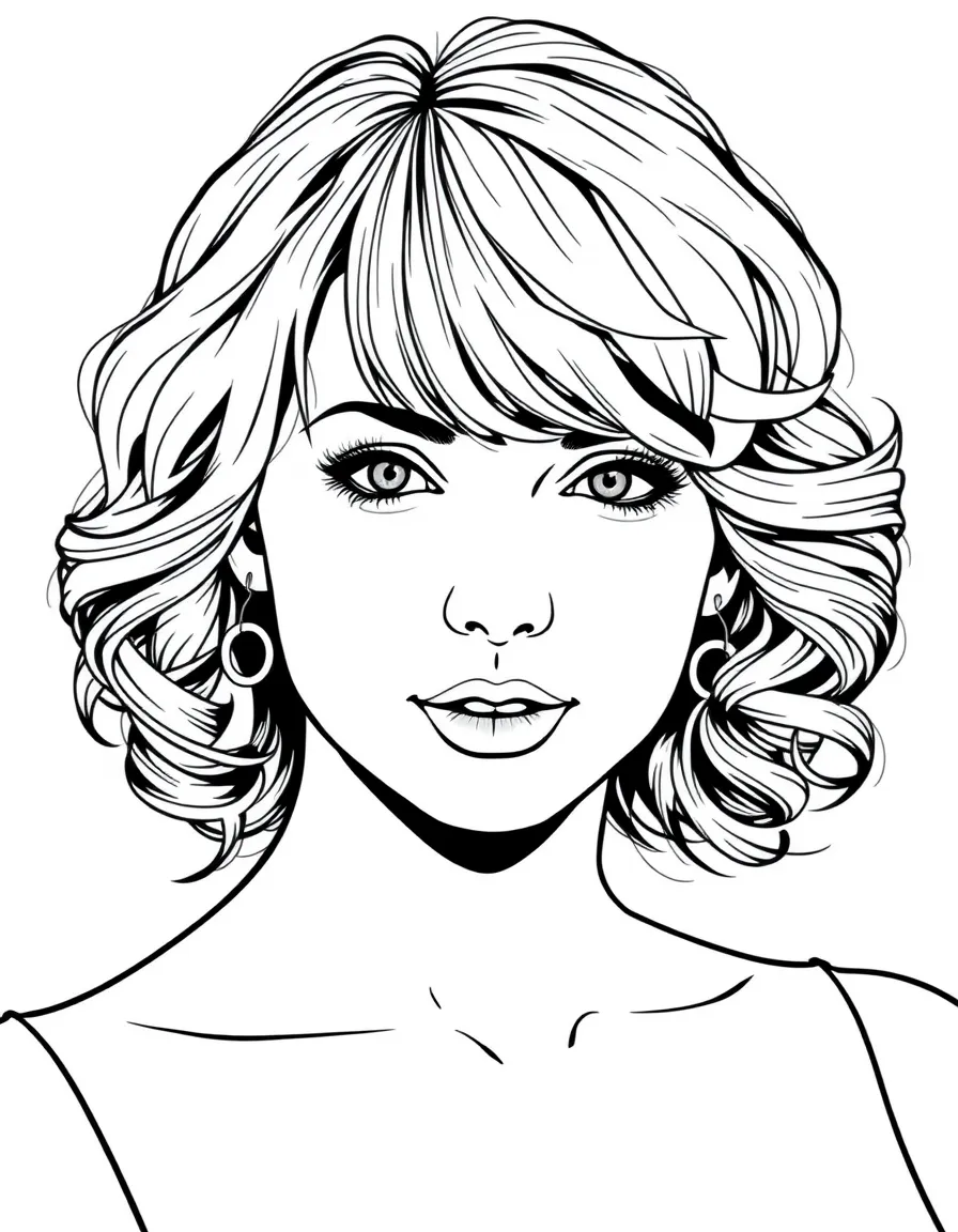 Taylor Swift in her "Red" era with her iconic bangs and curls