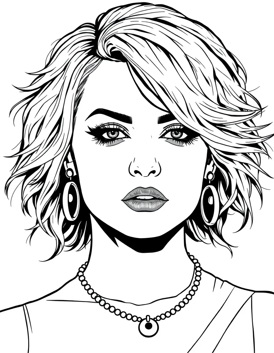 Taylor in her "Reputation" era with edgy makeup and styling