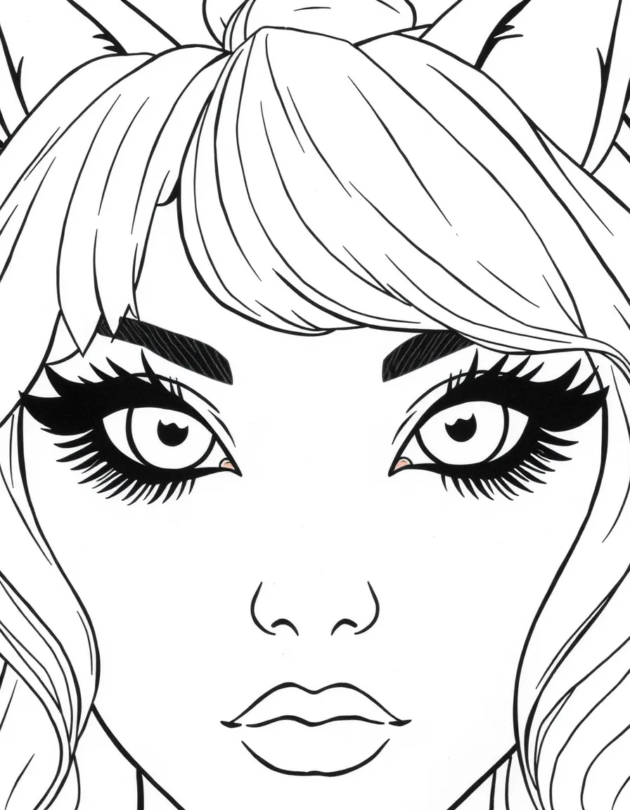 Close-up of Taylor's cat eyes with her signature eyeliner style