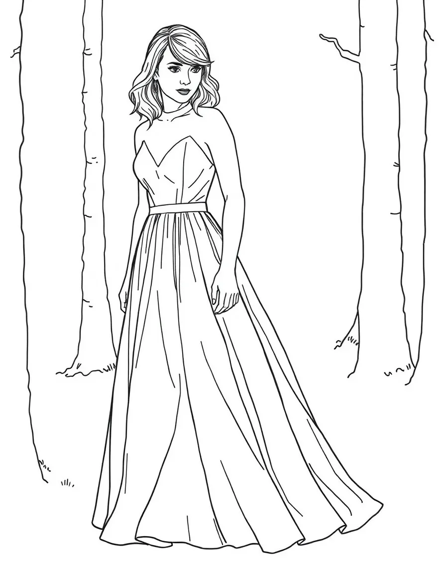 The blue dress Taylor wore in the "Out of the Woods" music video