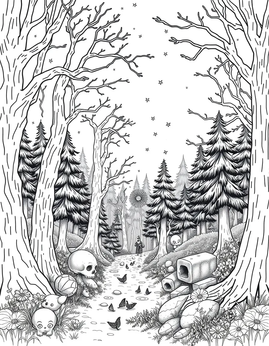 The enchanted forest scene inspired by "Folklore" album