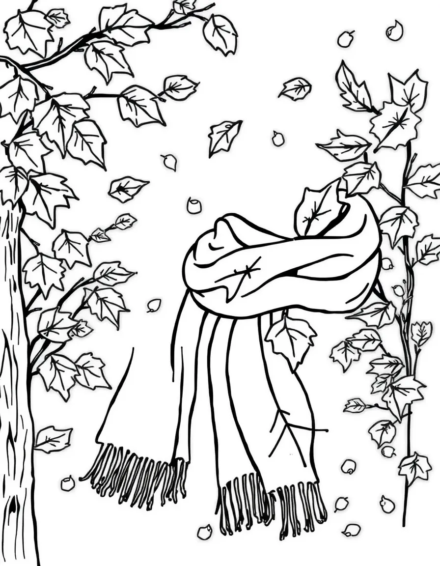 Autumn leaves and scarves inspired by "All Too Well"