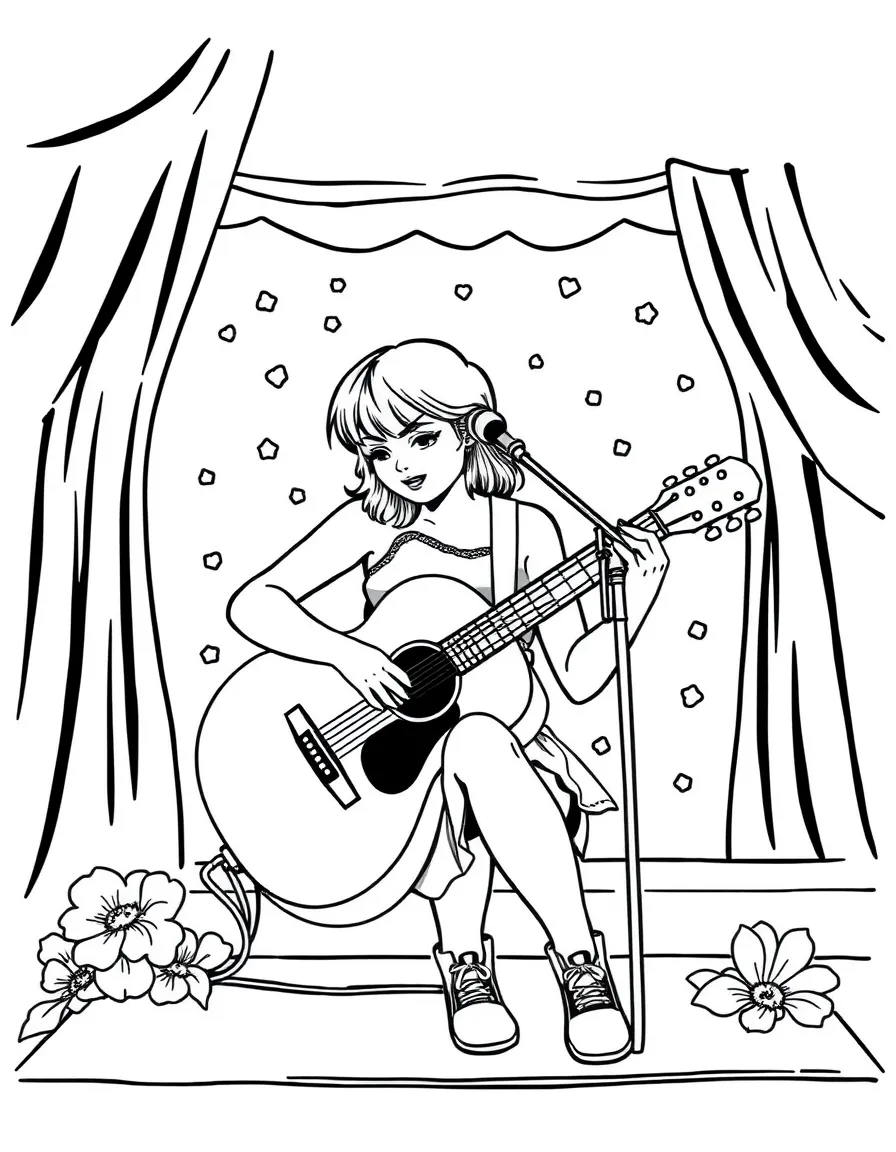 Taylor's surprise songs segment with acoustic guitar