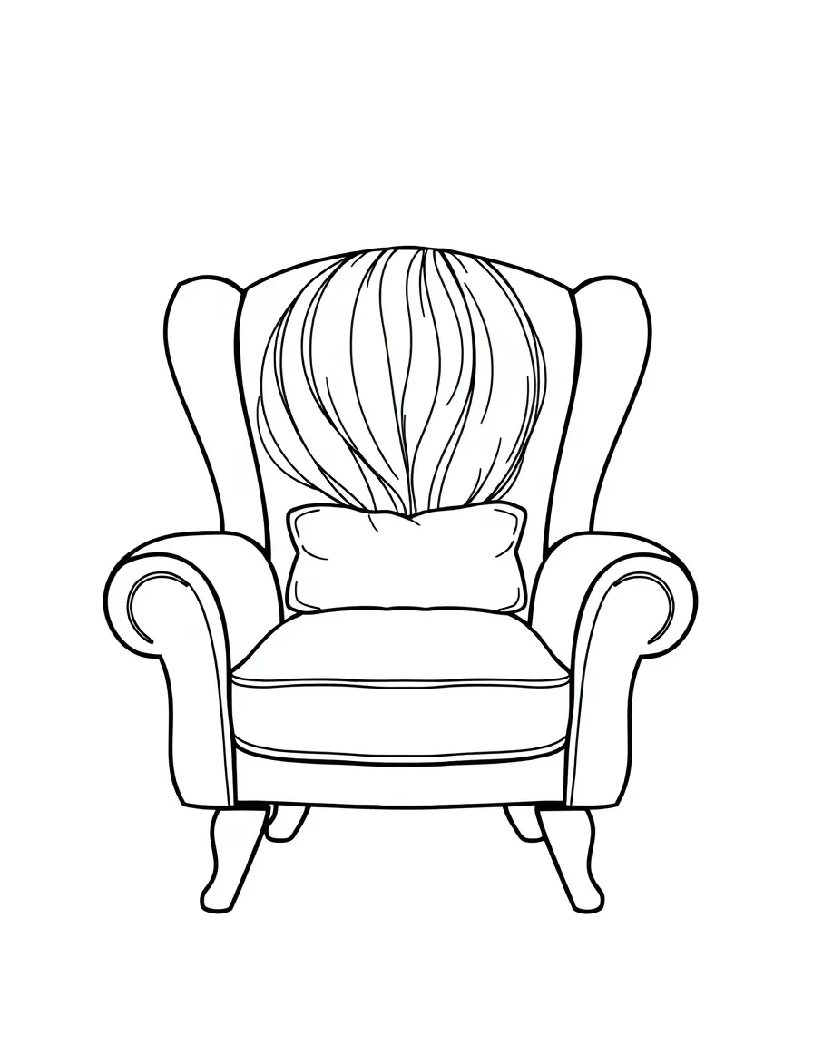 Adorable chair with cushion hair and arm rests