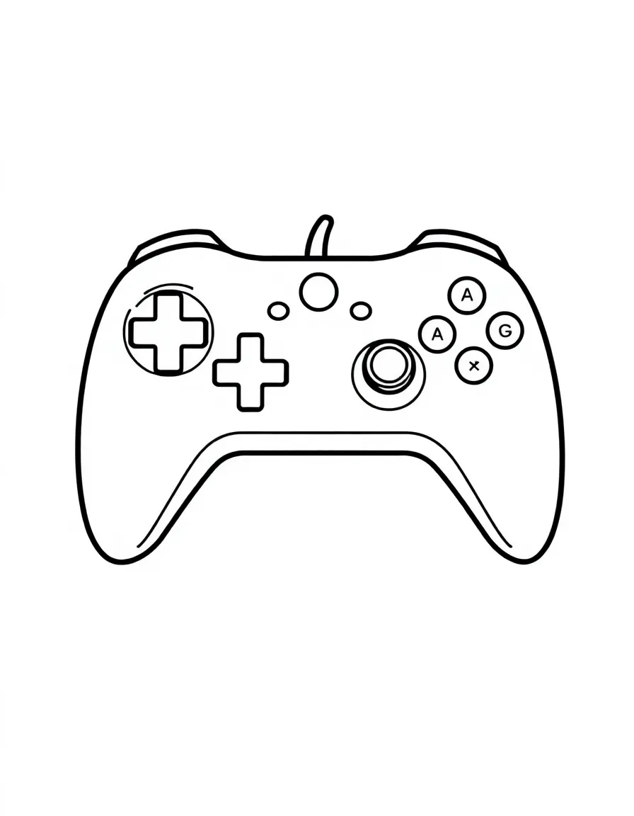 Happy game controller with button eyes and joystick nose